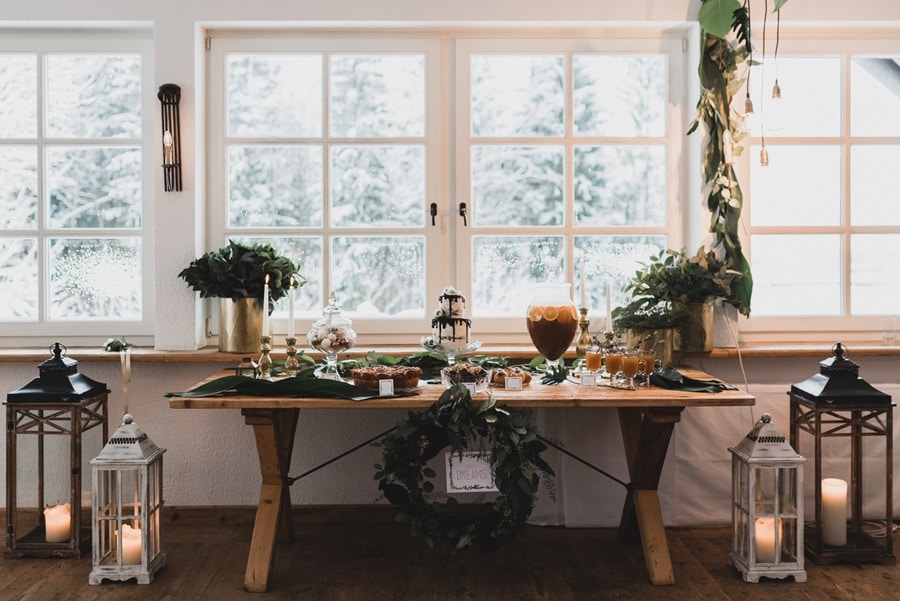 Sweet Table : Idées pour un mariage élégant en vert et or