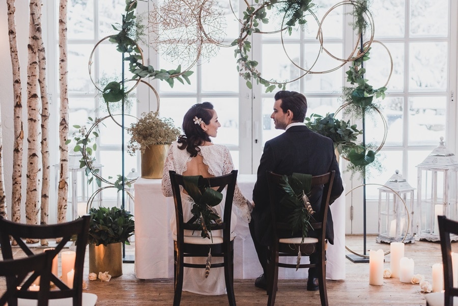 Idées pour un mariage élégant en vert et or