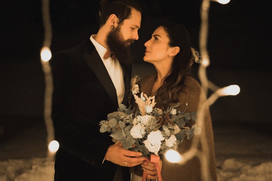 Idée pour un mariage en chalet au glamour bohème