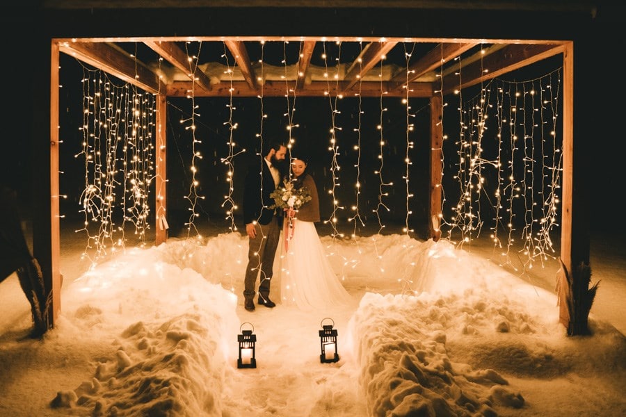 Idée pour un mariage en chalet au glamour bohème