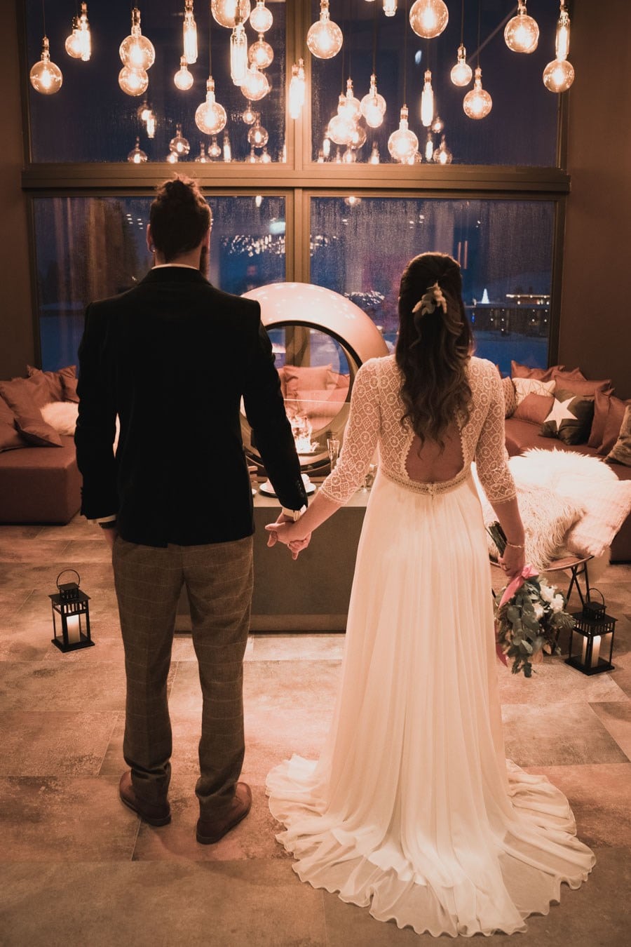 Idée pour un mariage en chalet au glamour bohème