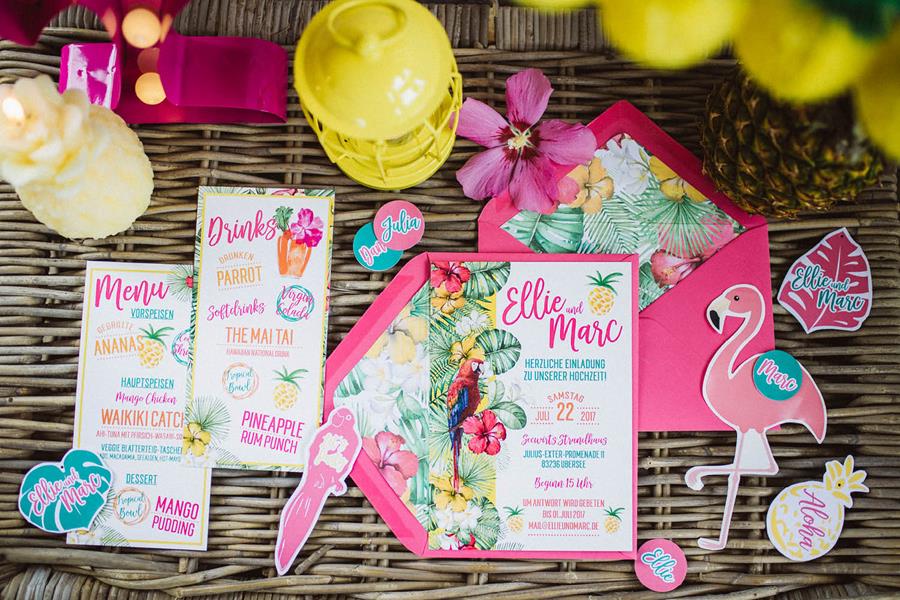 Papeterie de mariage joyeuse et naturelle de Cari'z Design