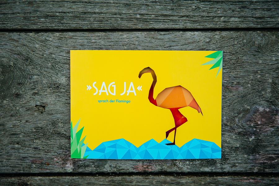 Mariage coloré, moderne, tendance : idée de faire-part et de papeterie