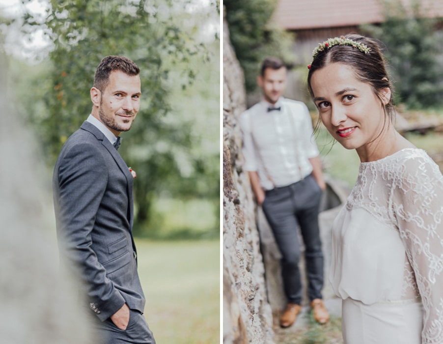 idée de pose de mariage en couple
