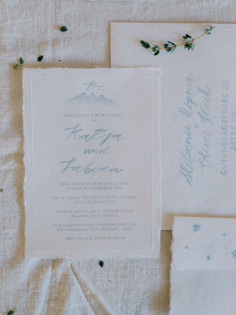 Calligraphie et invitations manuscrites pour mariages