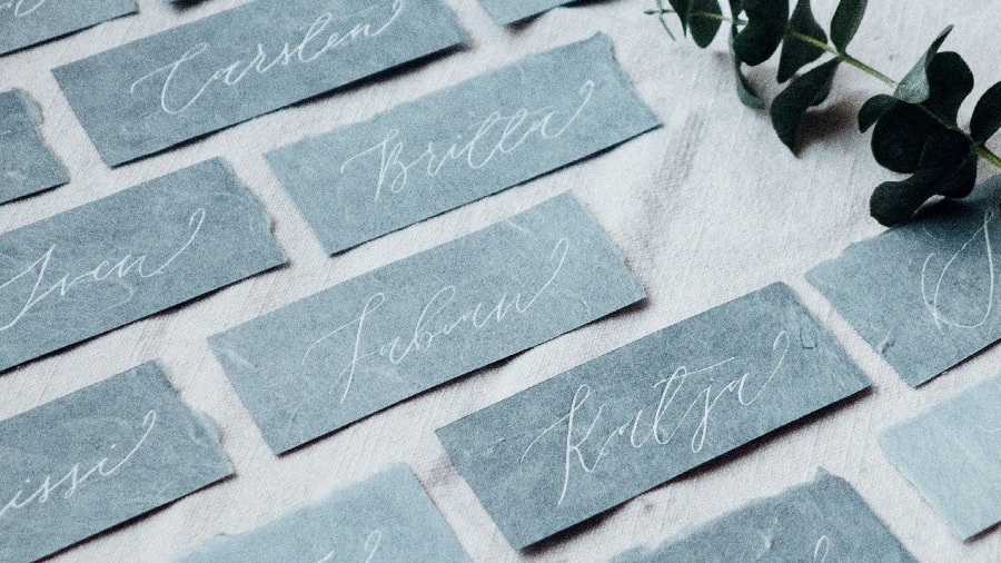 Calligraphie et invitations manuscrites pour mariages