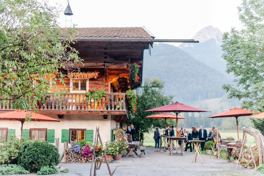 Mariage au Hasenöhrlhof avec réception au champagne au refuge