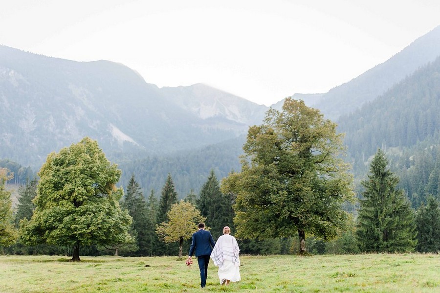 Mariage au Hasenöhrlhof avec réception au champagne au refuge