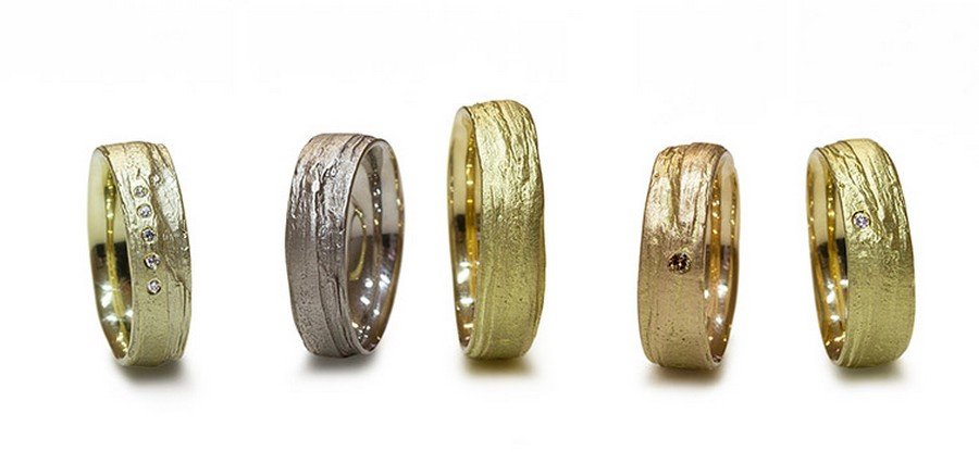 Des alliances originales : la collection de FINgerglück sous le signe de la nature.