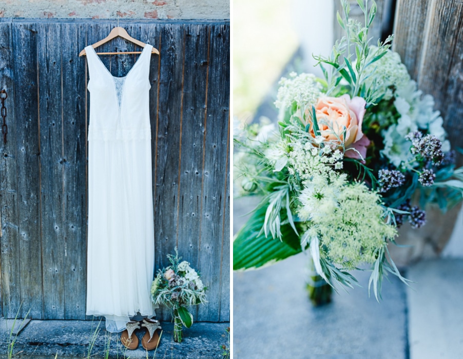 Mariage bohème romantique avec cérémonie gratuite dans le jardin de Kitty Fried