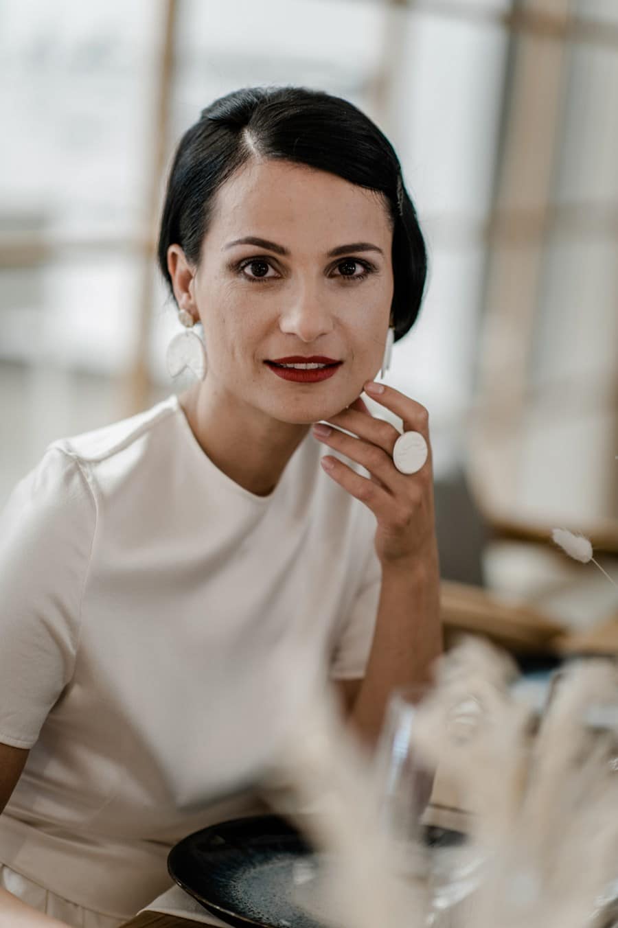 Idée pour un mariage moderne en noir et blanc