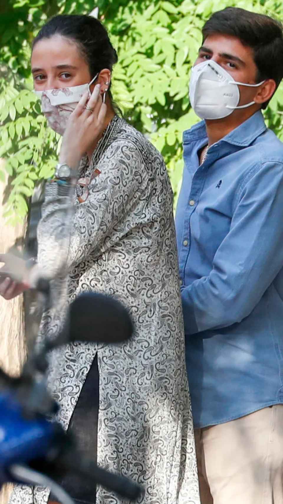 Juan Urquijo Moreno avec Victoria Federica, après avoir mangé avec l'Infante Margarita à Madrid, en 2020.