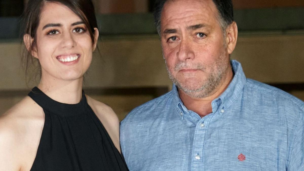 Arriba, María Martín López y Mario Martín Alfonso.