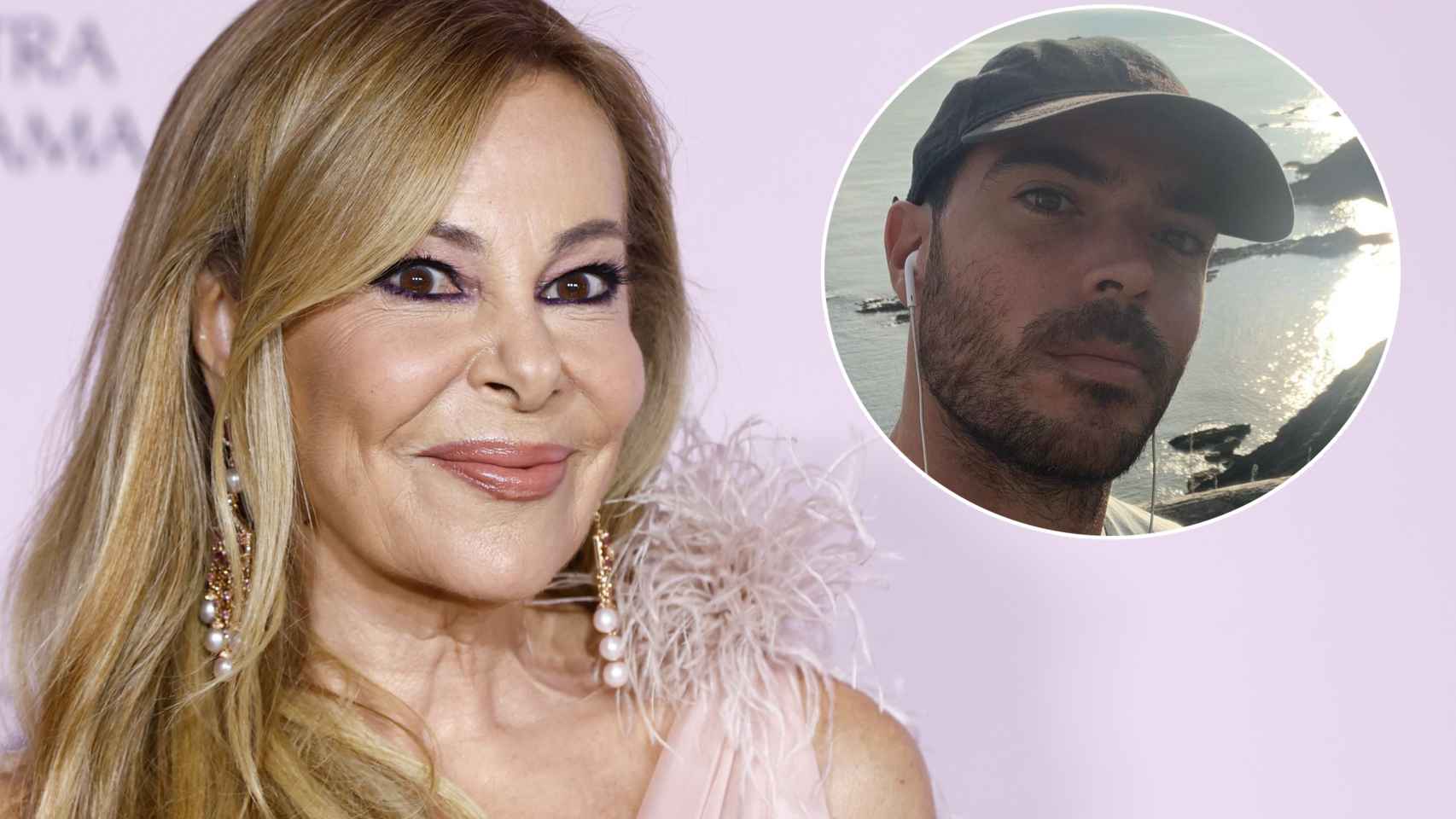 Ana García Obregón junto a su sobrino Juancho en un fotomontaje de EL ESPAÑOL.