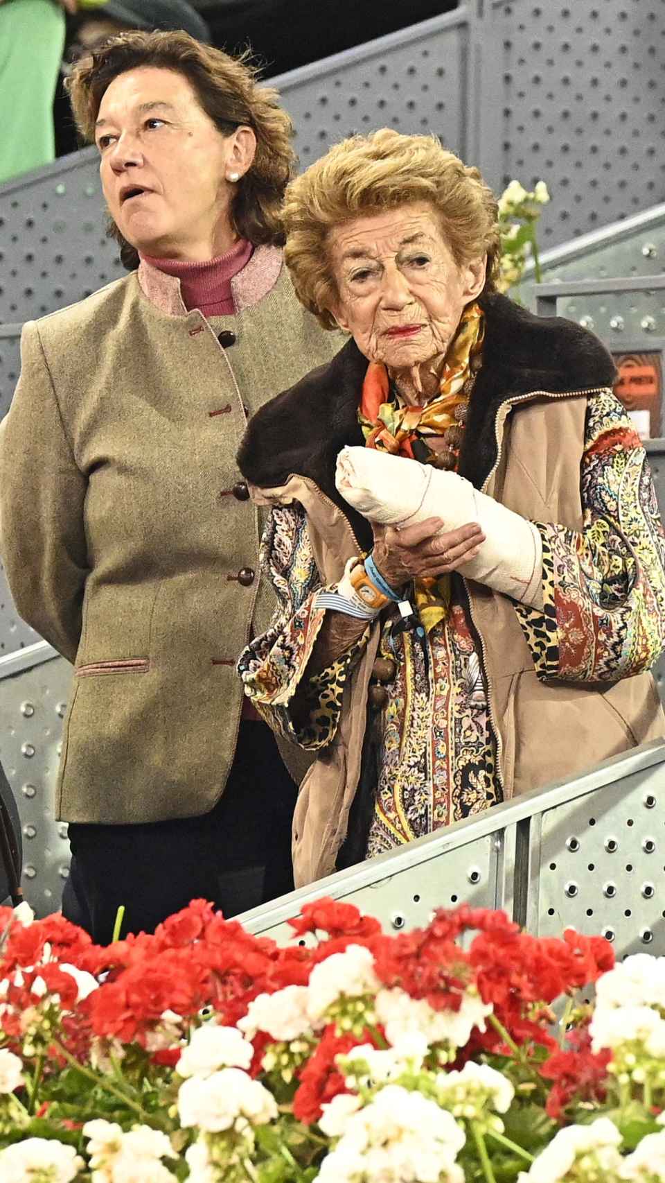 Piru Urquijo, la main bandée, à la Caja Mágica de Madrid.