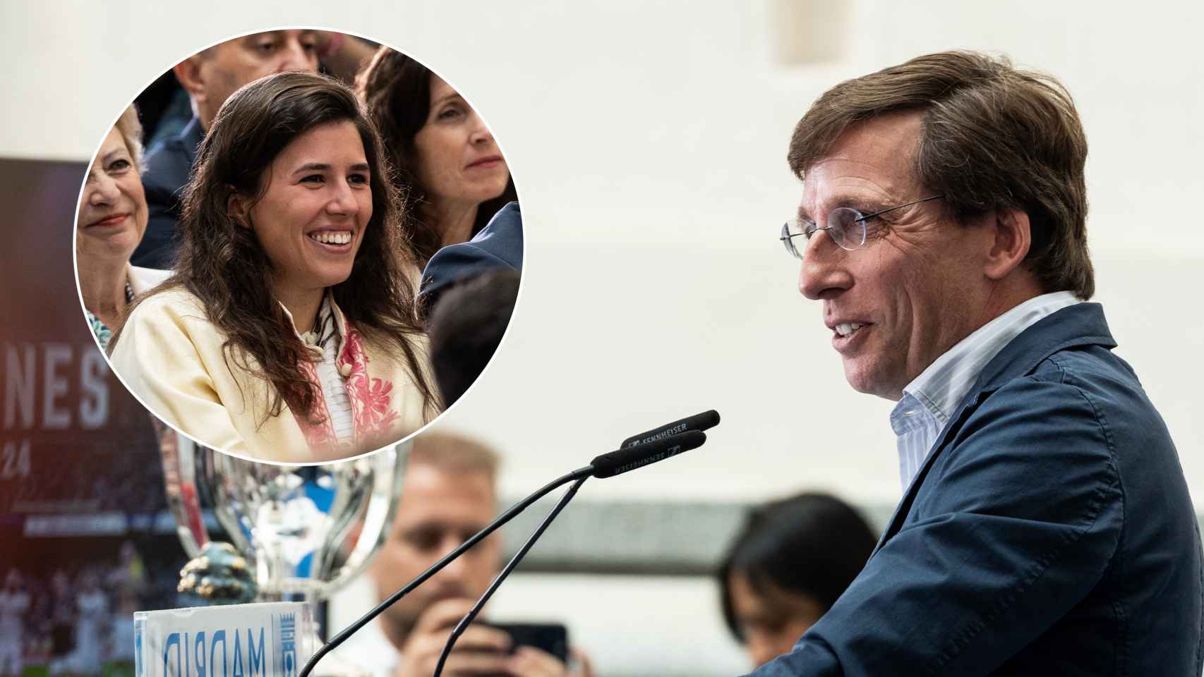 Teresa Urquijo junto al alcalde de Madrid, José Luis Martínez-Almeida, este domingo, 12 de mayo, en Madrid.
