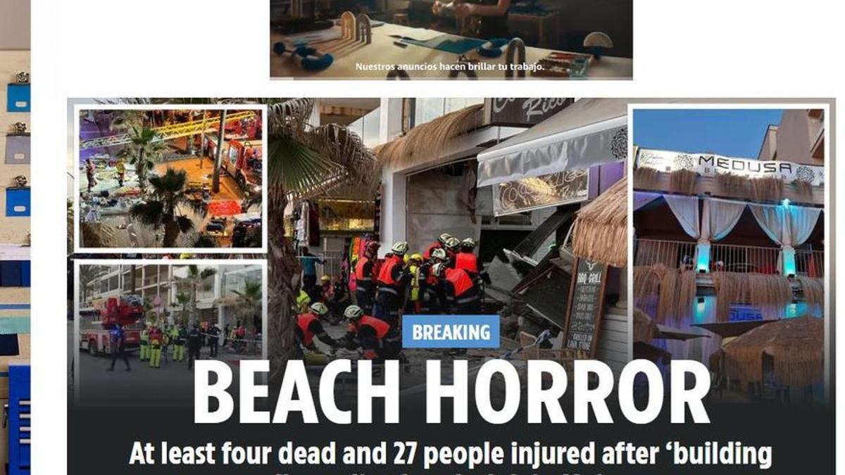 La portada digital de The Sun.