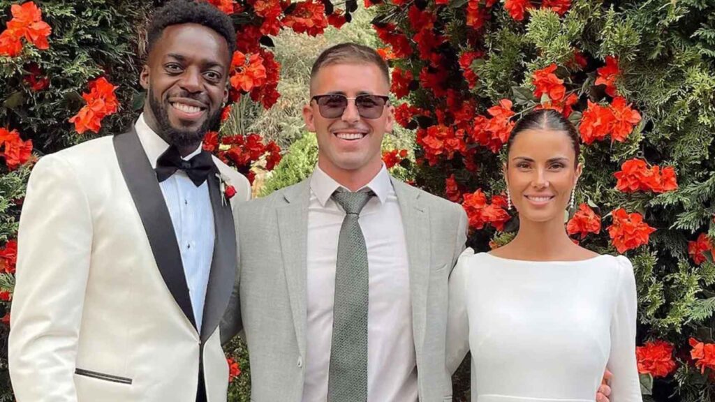 Iñaki Williams y Patricia Morales, felices, tras darse el