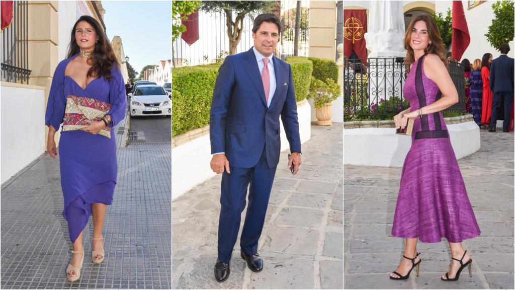 Tana Rivera, Fran Rivera et Lourdes Montes arrivent au mariage de Sibi.