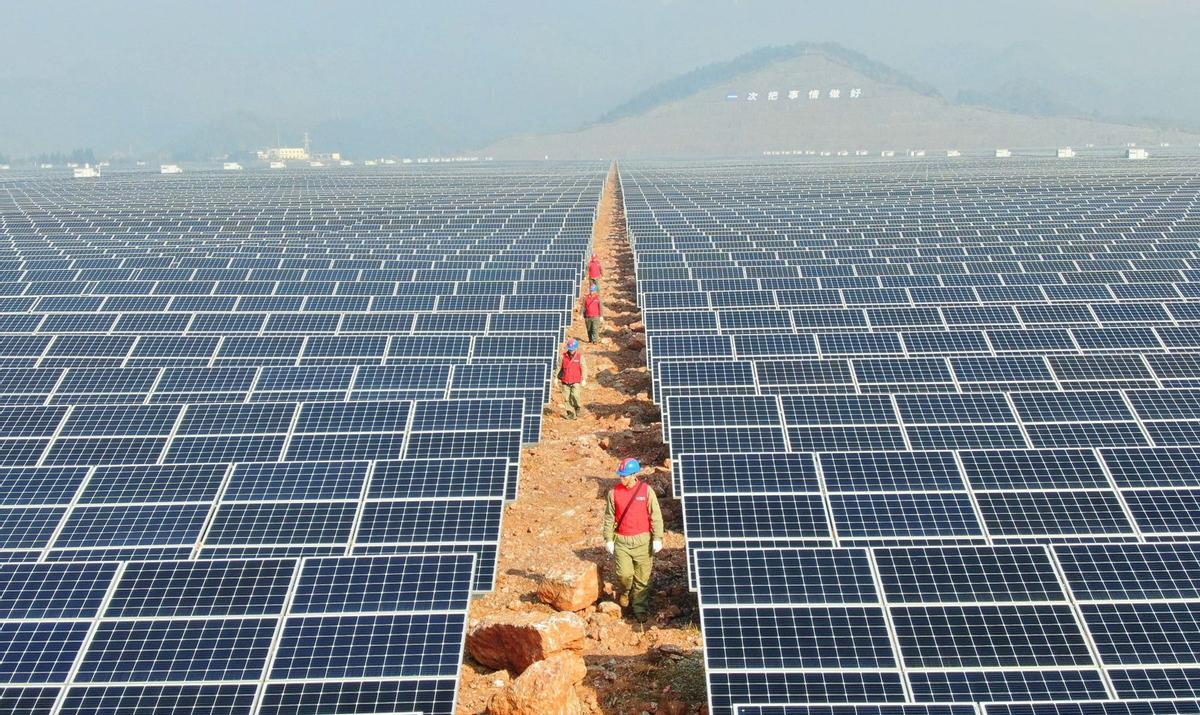 Parc solaire en Chine