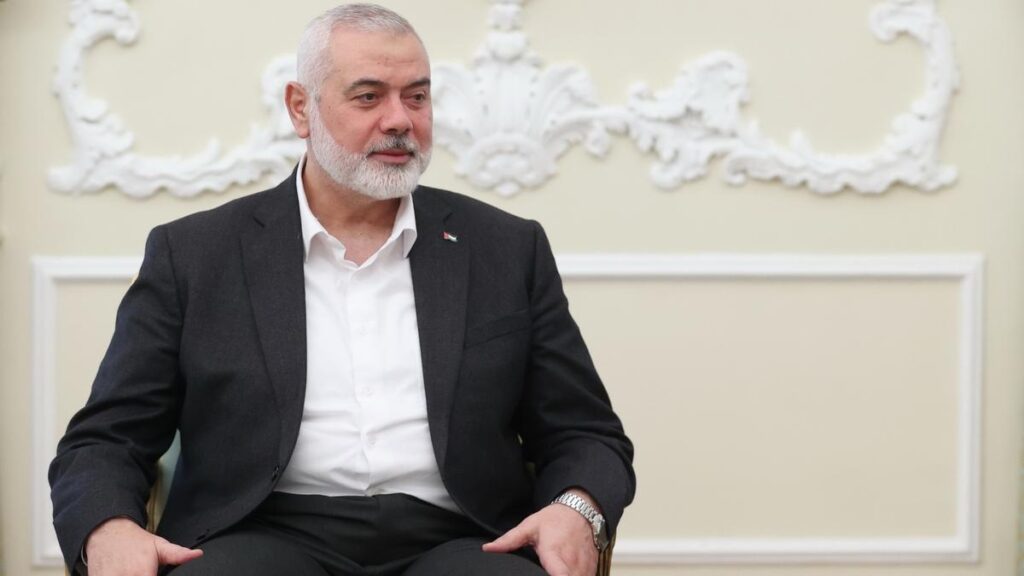 El líder del brazo político de Hamás, Ismail Haniye