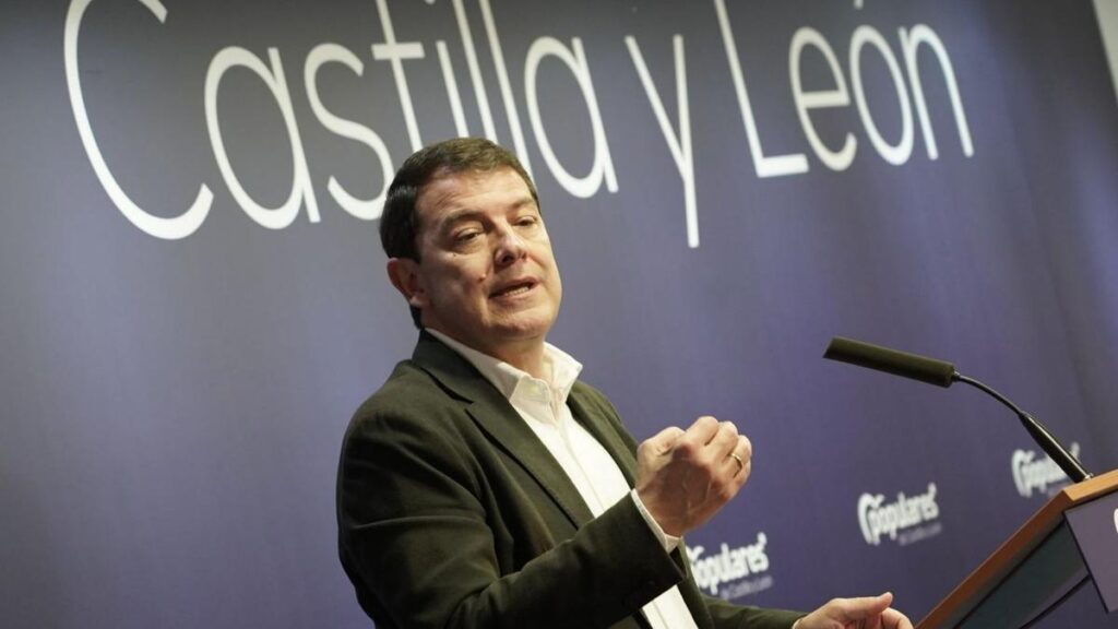 El presidente del PP de Castilla y León, Alfonso Fernández Mañueco, en el comité ejecutivo autonómico del PPCyL.