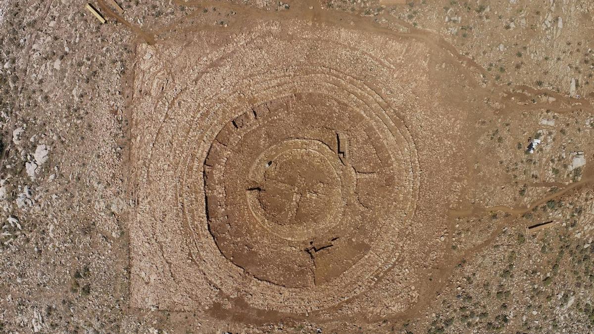 Una parte del monumental conjunto arquitectónico revelado en Creta.