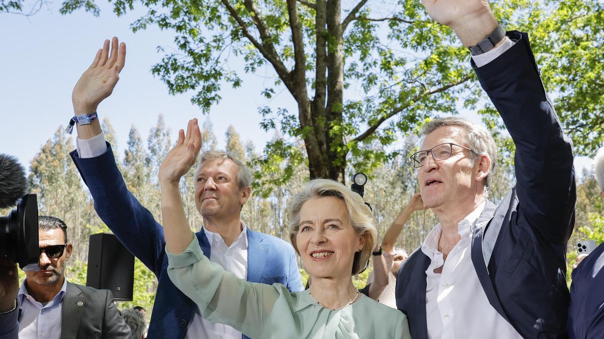 Von der Leyen visita Galicia con motivo de la campaña de las elecciones europeas.