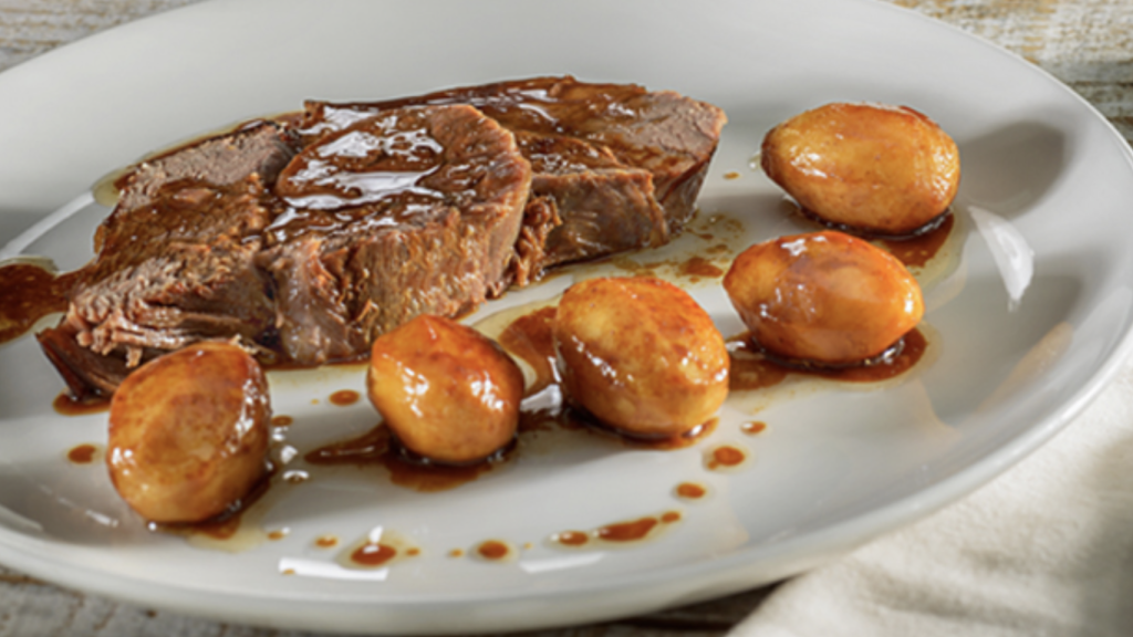 Plat de viande du restaurant Pazo Villar de Francos.