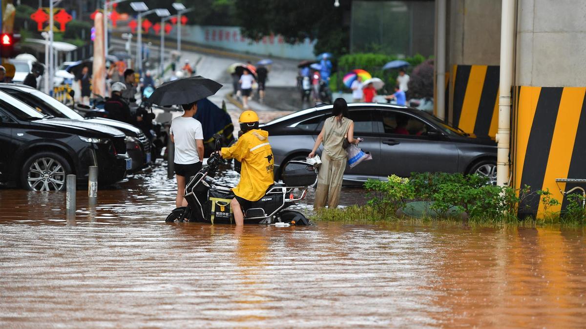 Fuertes lluvias en China, en imagen de archivo.