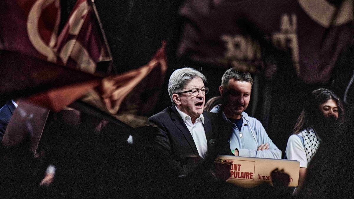 El líder del Nuevo Frente Popular, Jean-Luc Mélenchon.