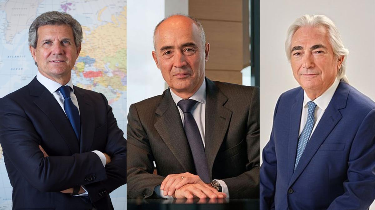 Francisco J. Riberas, presidente de Gestamp; Rafael del Pino, presidente de Ferrovial y Manuel Lao, fundador de Cirsa.