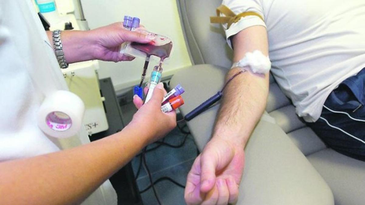 Donación de sangre.
