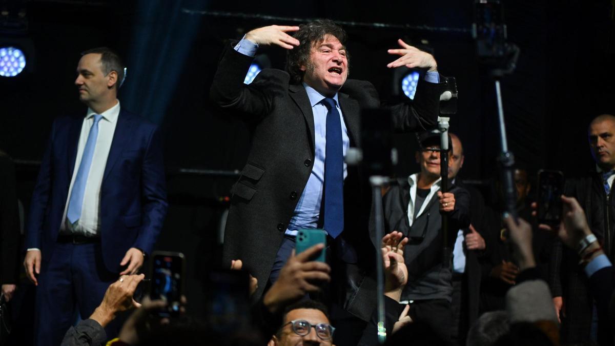 Javier Milei, durante su visita a Brasil.