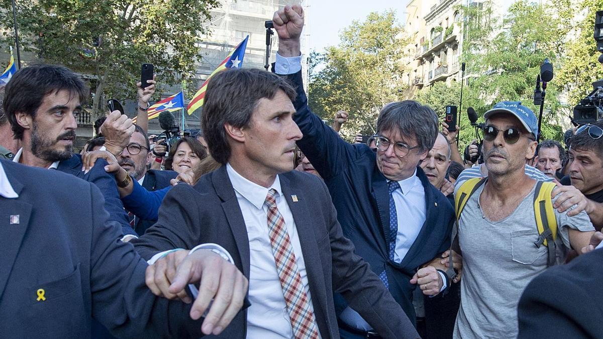 Carles Puigdemont, en su regreso a Barcelona el pasado 8 de agosto.