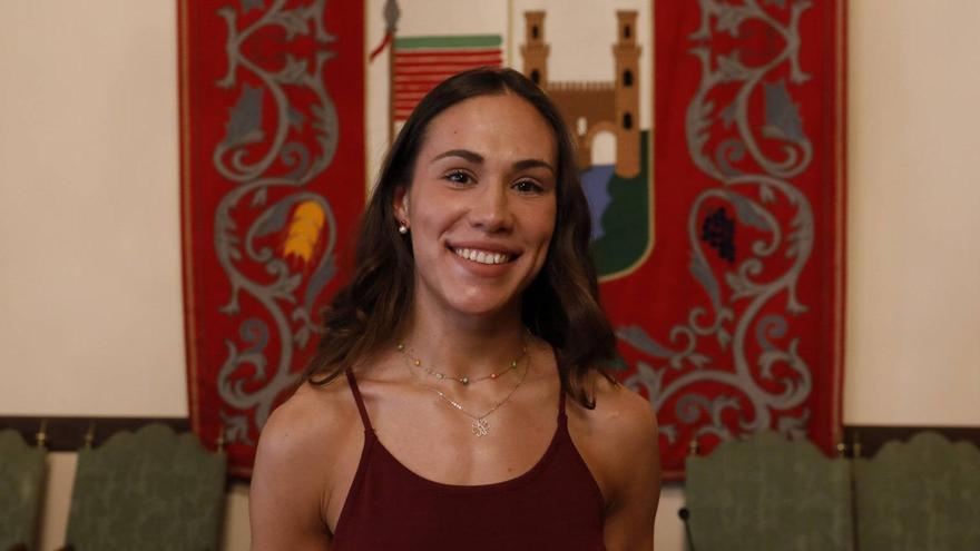 María Prieto O'Mullony, en el Ayuntamiento de Zamora