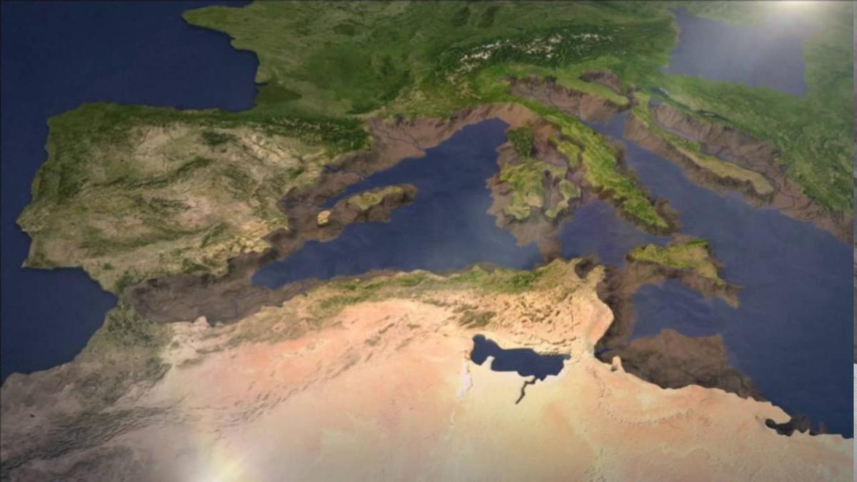 El estrecho de Gibraltar se cerró y el Mediterráneo se evaporó