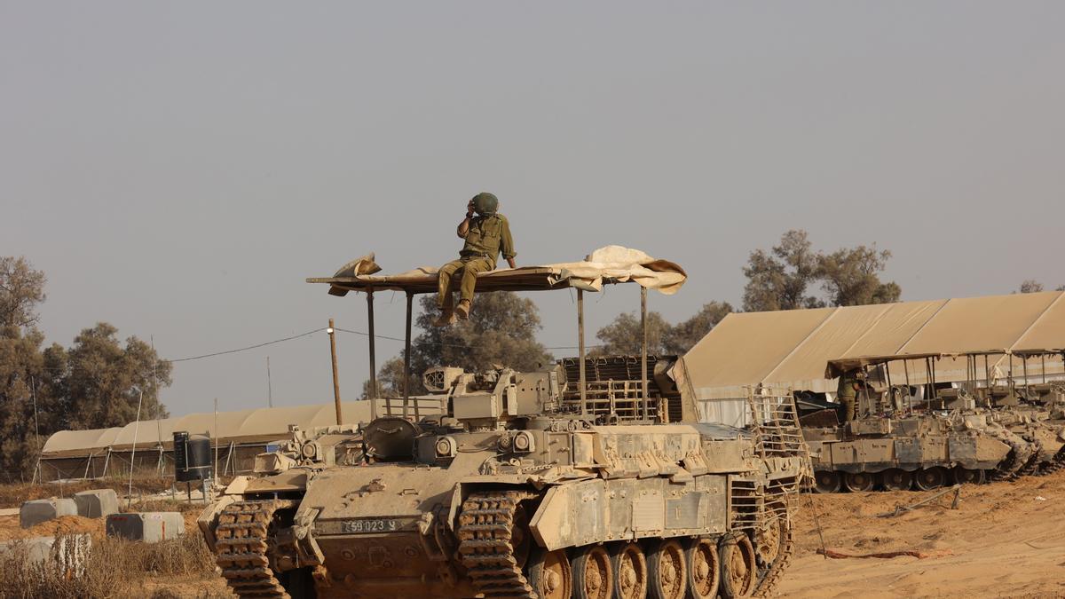 Tropas israelíes cerca de Rafá, en el sur de la Franja de Gaza.