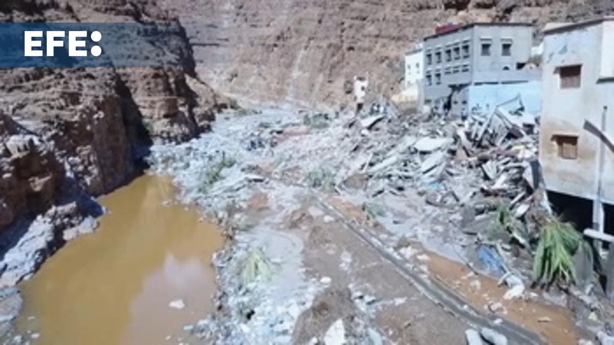 Imagen de las inundaciones en Marruecos.