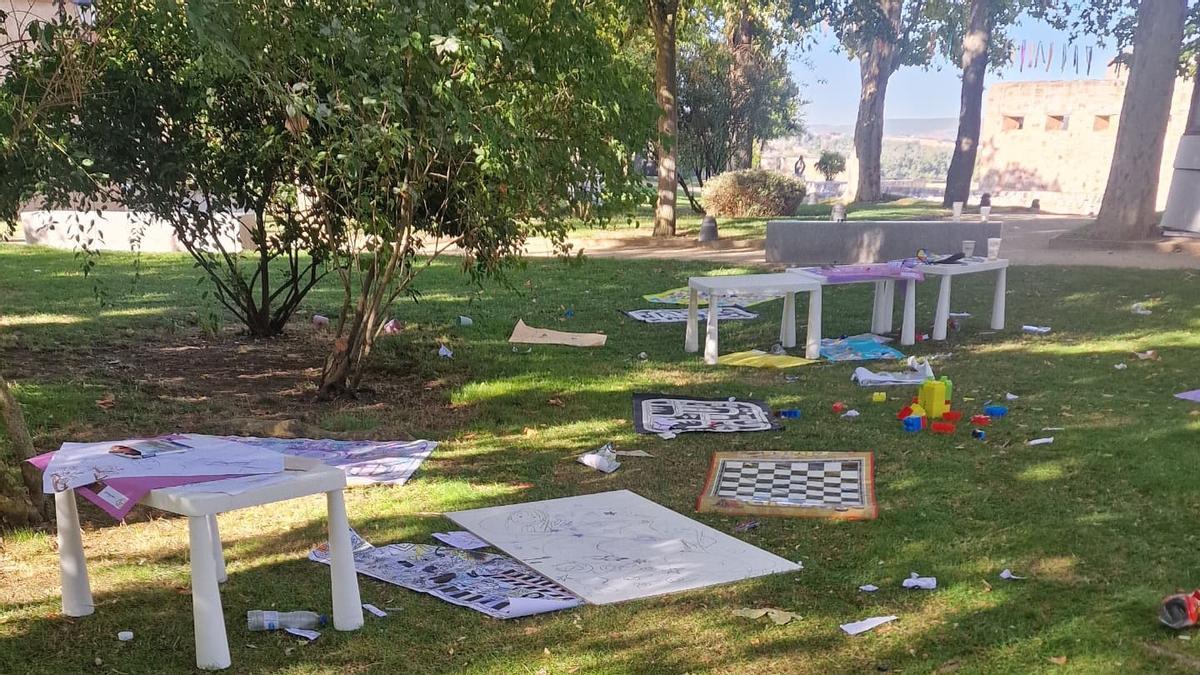 Estado de la zona infantil tras La Ventana.