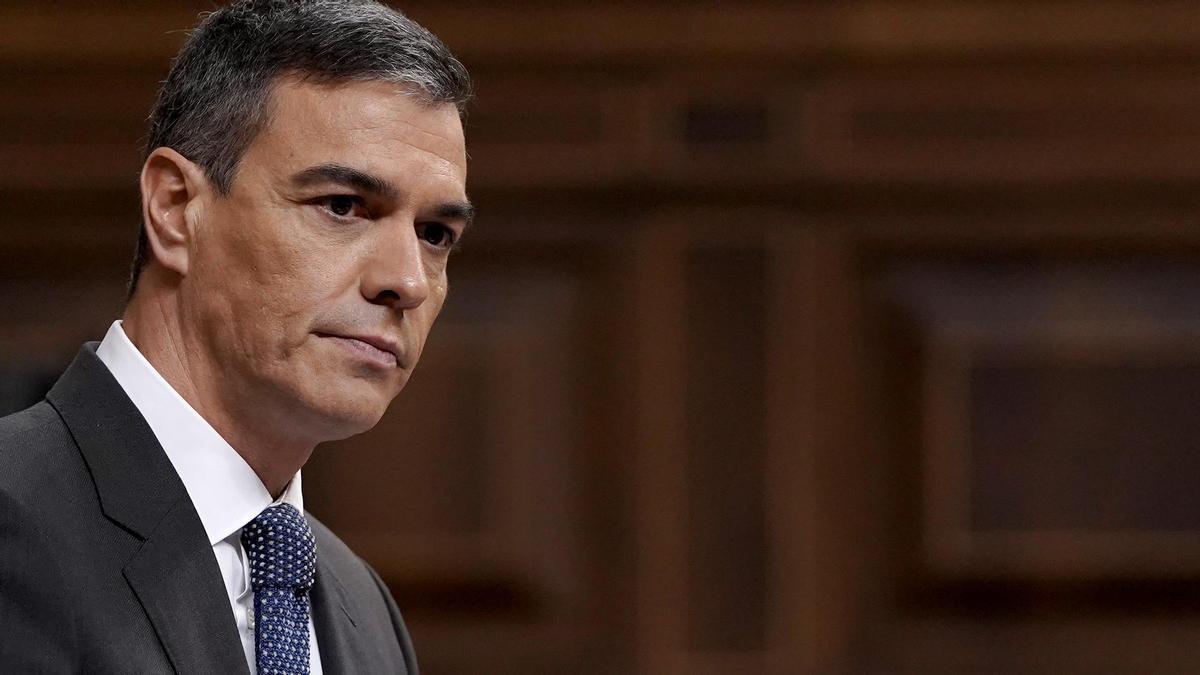 Pedro Sánchez, el pasado miércoles en el Congreso.