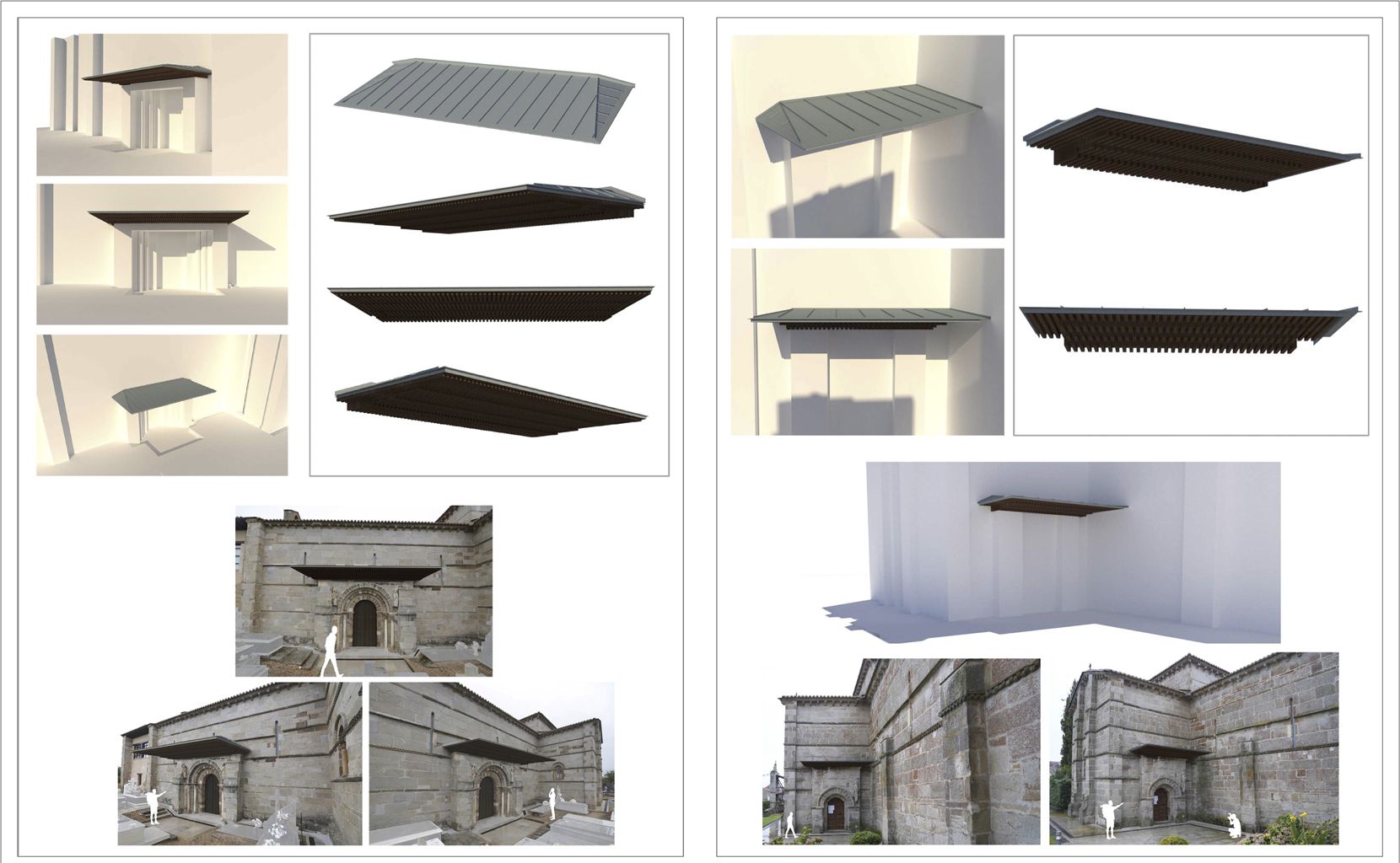 Plano de actuación en las portadas oeste y sur de la iglesia de Santa Marta de Tera.