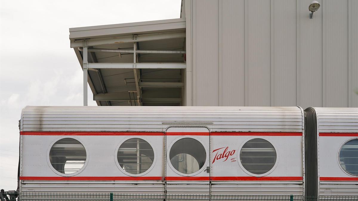 Tren de Talgo en su fábrica de Rivabellosa, Álava.