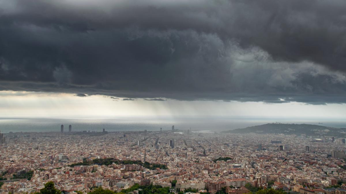 Lluvia en Barcelona.