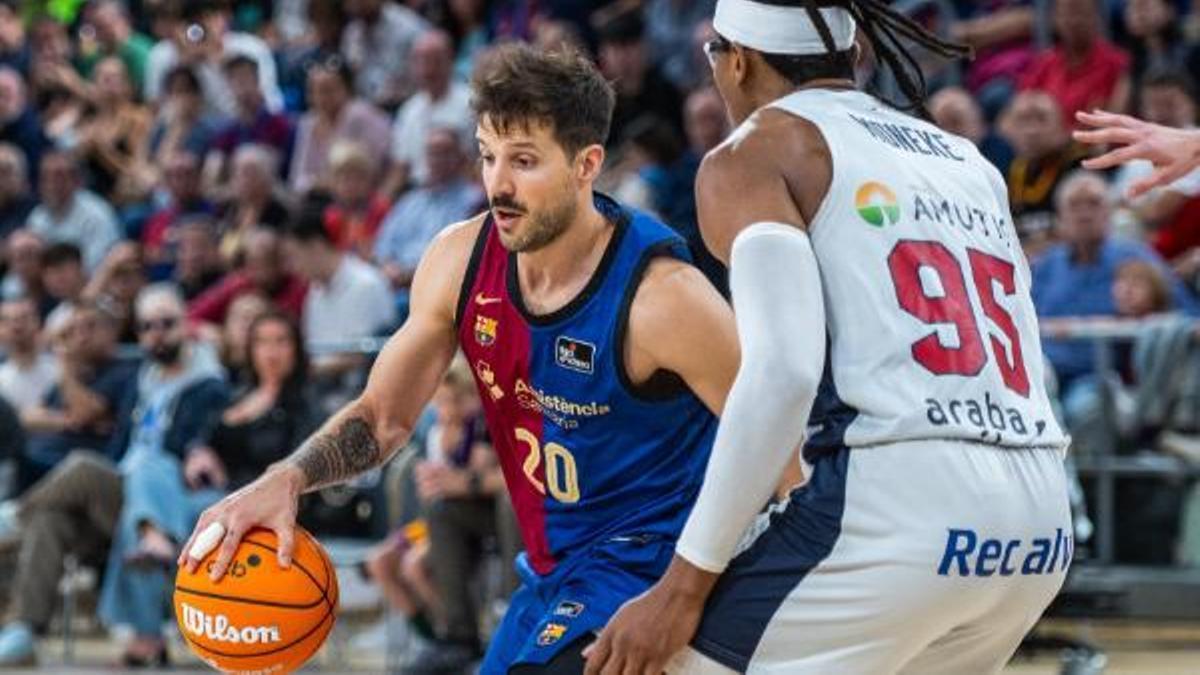 Laprovittola, en el Barça-Baskonia en el Palau donde sufrió esa grave lesión en la rodilla derecha.