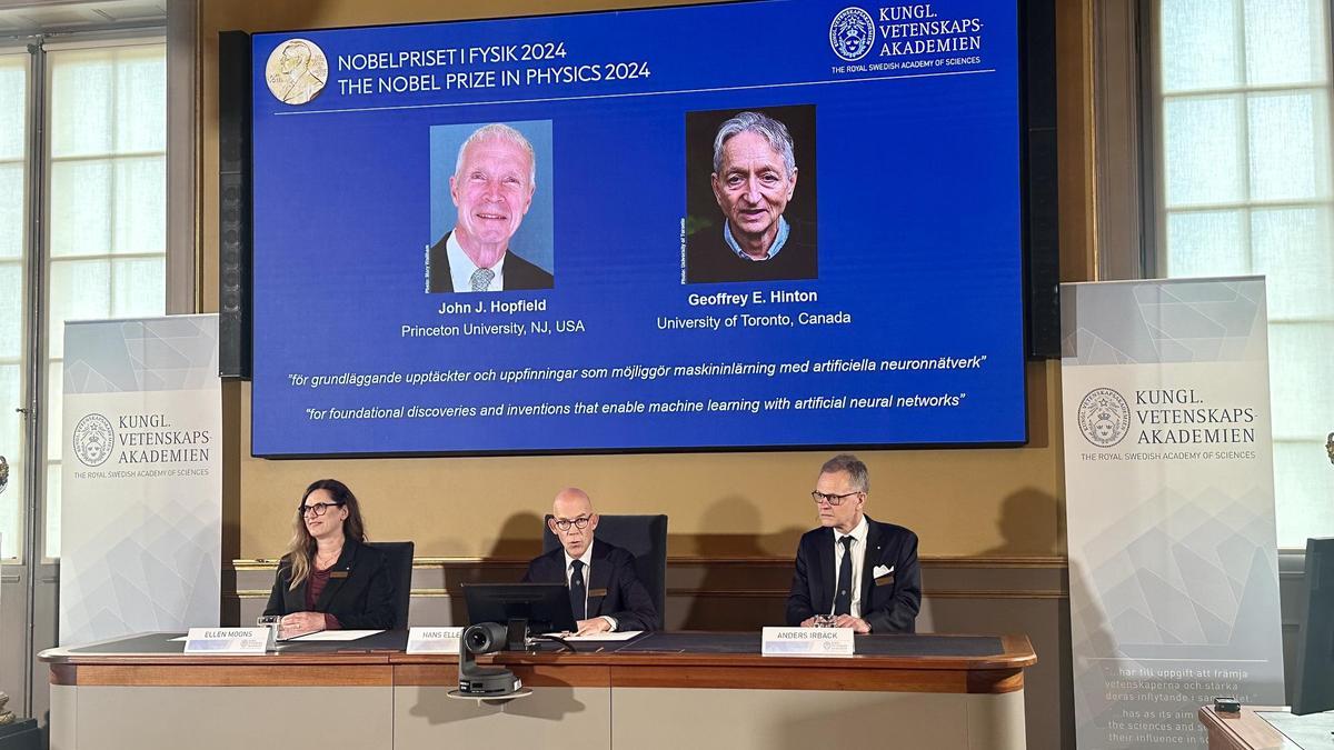 Premio Nobel de Física para los investigadores John J. Hopfield y Geoffrey E. Hinton por sus trabajos pioneros en el ámbito del 'machine learning' y el diseño de redes neuronales