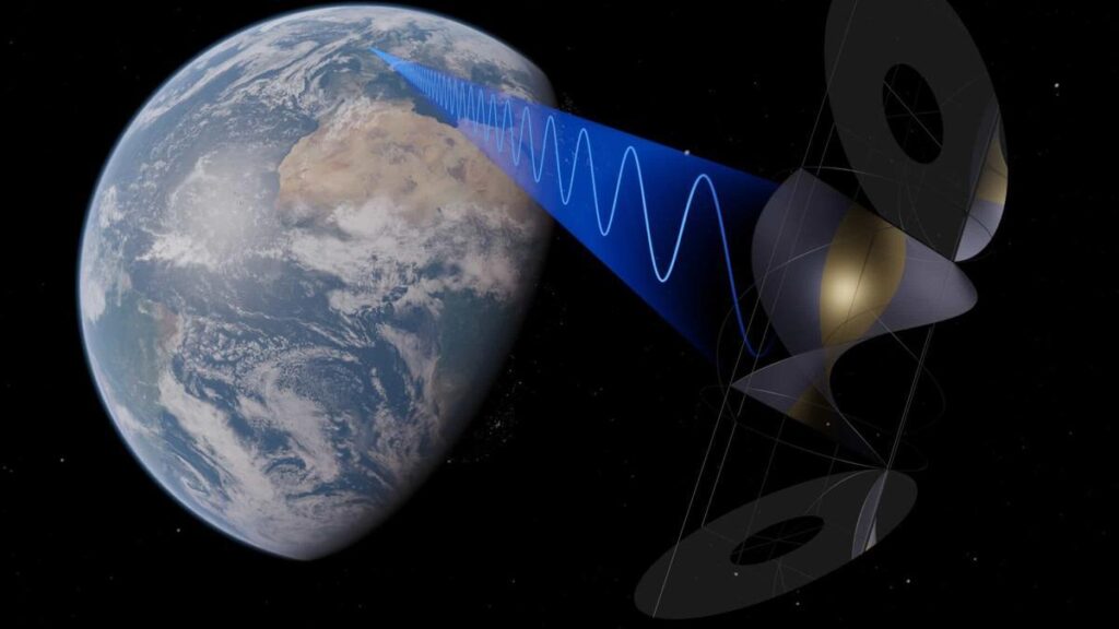 El satélite-panel enviará la energía por radio a la Tierra