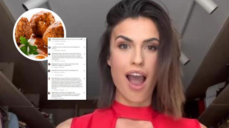 Sofía Suescún met en ligne une vidéo cuisinant des boulettes de viande maison et les critiques pleuvent sur elle