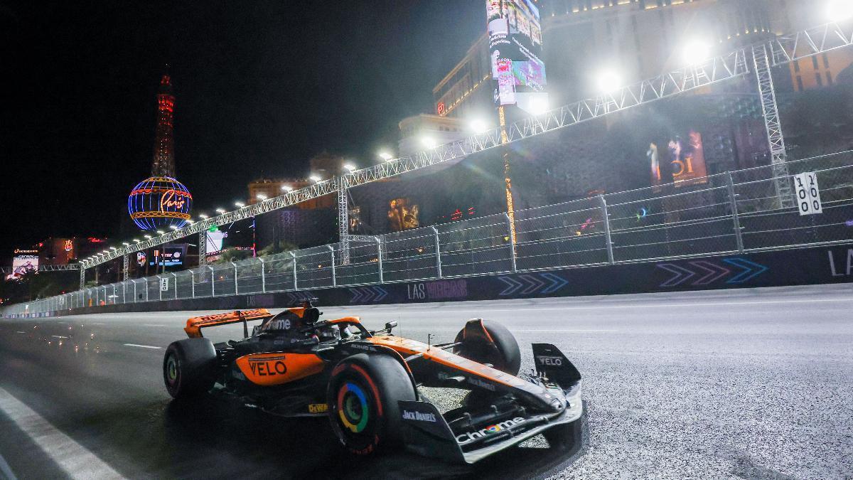 Oscar Piastri (McLaren) en la anterior edición del GP de Las Vegas, el pasado año.