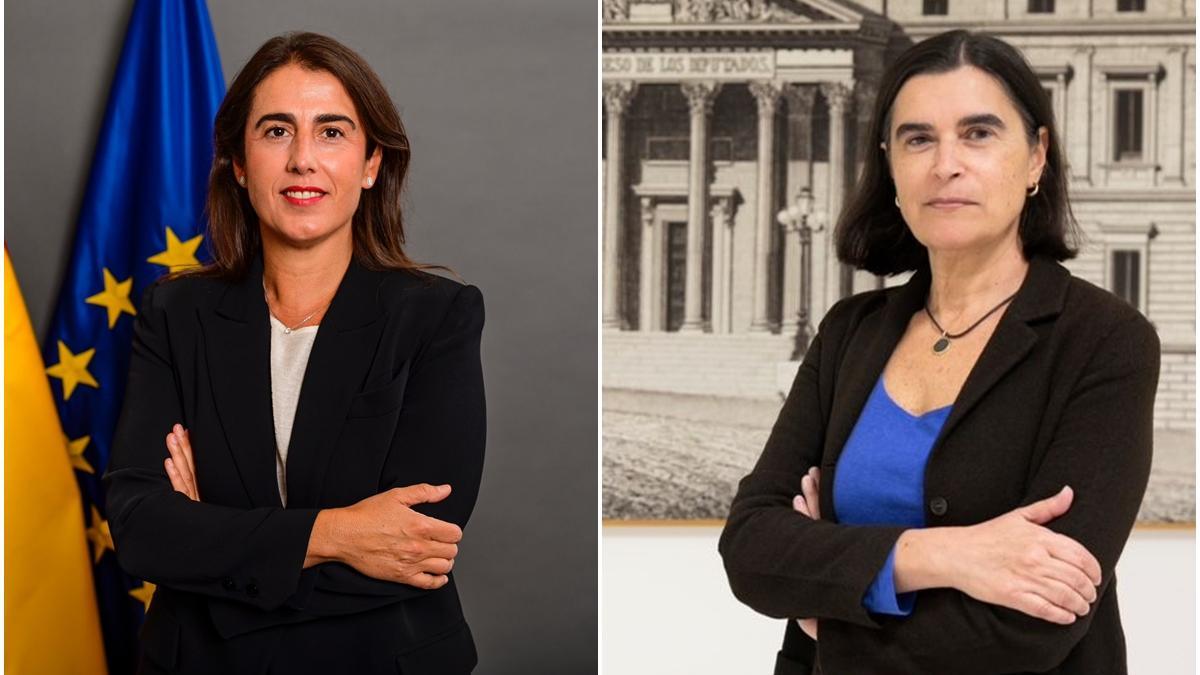 Mercedes Araújo (izq.) y Carmen Castiella (der).
